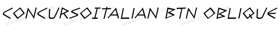 ConcursoItalian BTN Oblique字体转换